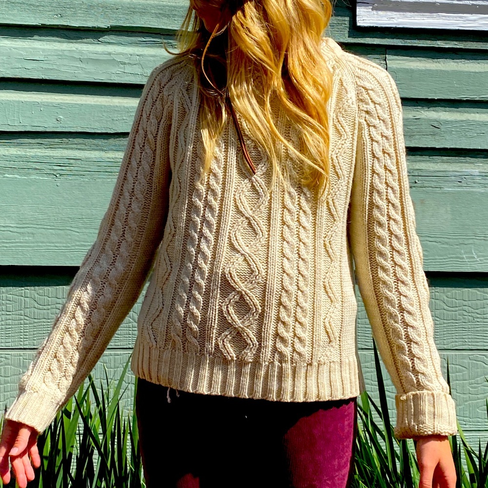Vintage cable-knit sweater